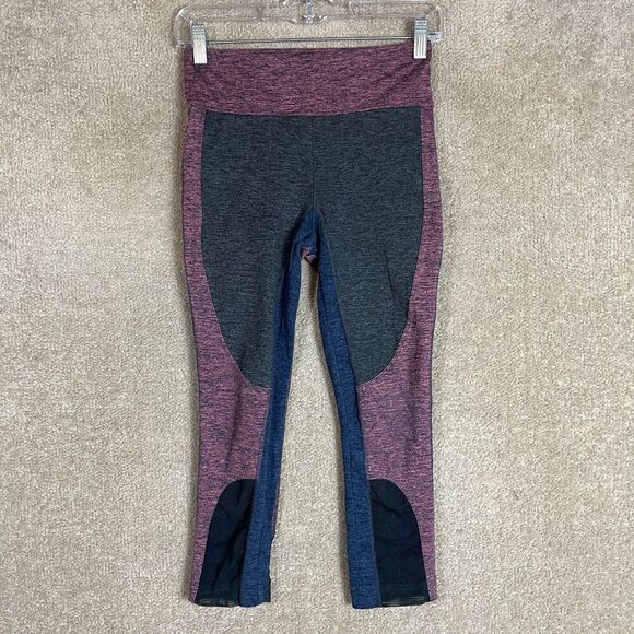 Free People Movement Dylan Leggings Womens XS High Waist Colorblock Mesh Cropped - Picture 3 of 14